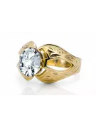 Ring Zirkon 14 Karat Gelbgold Vintage Stil vrc135y